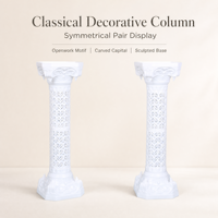 Colonne romaine en plastique blanc pour mariages et fêtes, élément décoratif ajouré élégant pour jardin, fournitures de mariage