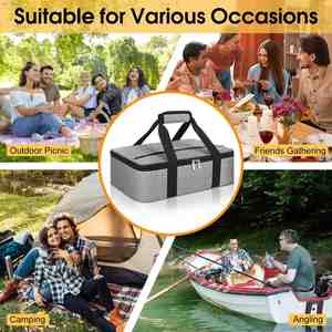 Insulated Casserole Carrier Portable Casserole Carrier for Hot or Cold Food Lunch Tote Warmer or Cooler Bag - Product Image 6