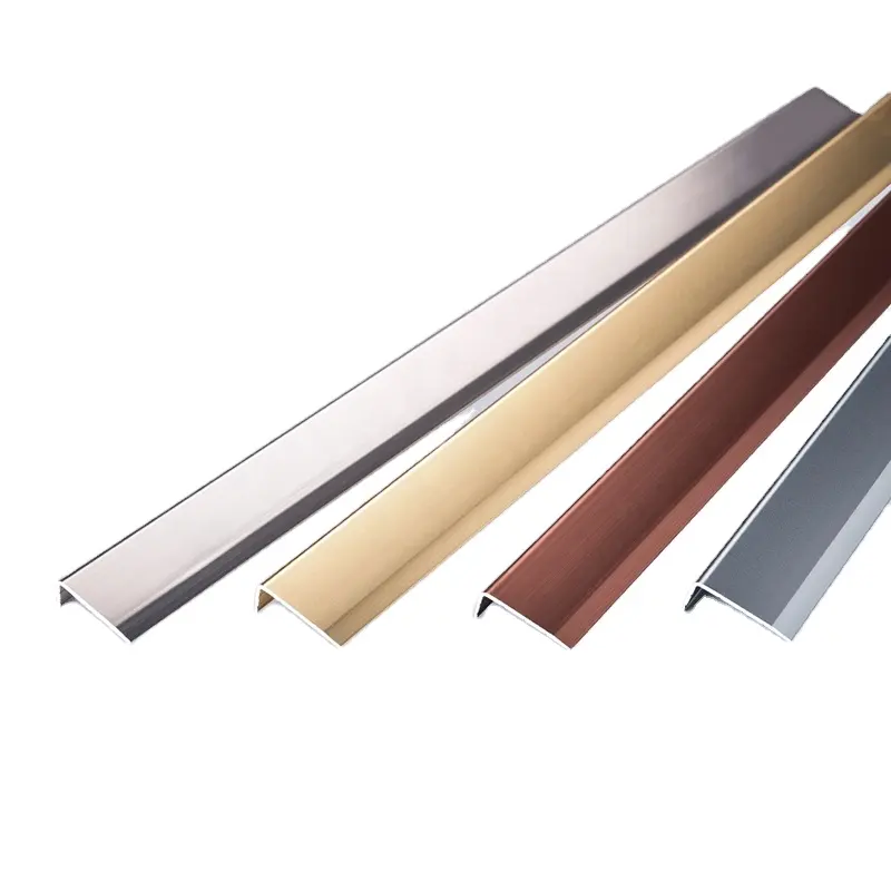 Алюминиевый сплав края плитки l-образный строительного материала украсить напольная металлическая отделка наружного угла для кафельной плитки (Tile trim) пристенный кант