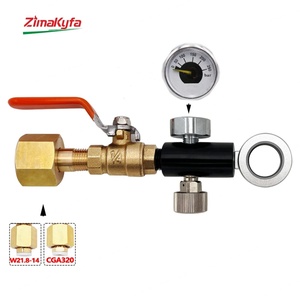 Adaptador de Cilindro SodaStream Quick Connect DUO para Recarga de CO2, Manómetro de 250 Bares, Válvula de Bola, Soporte OEM Personalizable - Terra - Product Image 3