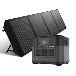 Eu Uk cadangan rumah 110v Bank daya UPS berkemah Off Grid stasiun Generator surya pasokan AC Output 1200W stasiun daya portabel