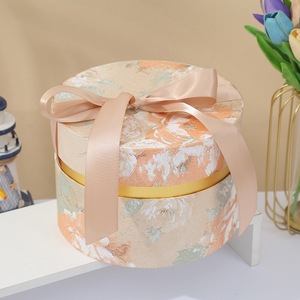 Custom Cardboard Wedding Gift Paper Tube Box, Jewelry Cylinder Packaging With Ribbon for Necklace Earring Gift Packing - Product Image 2