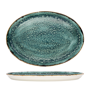 Piatto Ovale Turchese Luna 34x24 Cm - Product Image 2