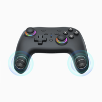 Manette de jeu sans fil universelle RGB avec fonction de vibration et réveil pour Nintendo Switch 2/PS3/PC/Téléphone