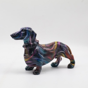 Decorazione domestica Dubai statua in resina artigianale in resina colorata <span class=keywords><strong>disegno</strong></span> cane statua per la vendita - Product Image 2