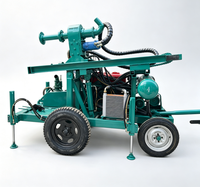 Foreuse hydraulique mobile puissante Dolphin sur roues pour puits d'eau de 200 m de profondeur