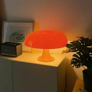 Home Decor Table Lamp Dimmable Orange Mushroom Donut Light