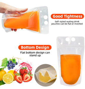 Sac à fermeture éclair en plastique avec logo personnalisé pour boisson de fête Sac scellé refermable transparent pour <span class=keywords><strong>yaourt</strong></span> café cocktail - Product Image 3