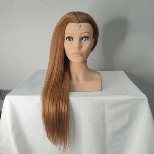 Cabezas de Maniquí <span class=keywords><strong>para</strong></span> Peluqueros, Cabeza de Entrenamiento Sintética de 32 Pulgadas, Peinados, Cabeza de Maniquí <span class=keywords><strong>para</strong></span> Prácticas - Product Image 6