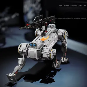 12GO 96009 Nouveau <span class=keywords><strong>Robot</strong></span> Chien Télécommandé MOC Guerres Mondiales Modèle à Assembler Jouet Cadeau Enfants 1613 Pièces Ensembles de Blocs de Construction - Product Image 4