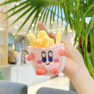 Personnalisé Vente en gros 8cm Diverses formes et couleurs Frites Hamburger Hot Dog Jambe de poulet Peluche Porte-clés Pendentif - Product Image 3