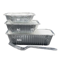 Barquettes jetables en aluminium n°1, n°2, n°6a, petits moules de cuisson en aluminium, boîtes à lunch en aluminium avec couvercle, vente en gros pour le Royaume-Uni