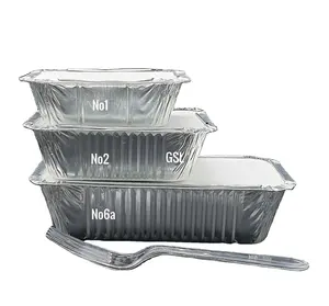 Aluminium Foil Container Plate No1 No2 No6a Different Sizes Disposable Aluminum Foil Food Container China Factory Take Away Lunch Box Aluminum Foil Dishes