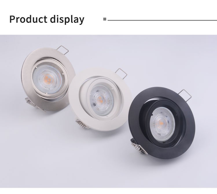 Bedroom Round Recessed Downlight Gu10 95mm Dia