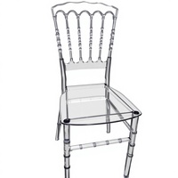 Chaises Chivari en résine plastique transparente pour événements, fêtes, chaises de luxe pour mariage, chaise royale blanche Tifany pour mariage