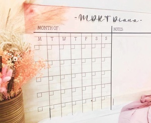 Tableau magnétique effaçable à sec en acrylique transparent personnalisé <span class=keywords><strong>de</strong></span> haute qualité et <span class=keywords><strong>calendrier</strong></span> écologique pour présentoirs <span class=keywords><strong>de</strong></span> réfrigérateur modernes - Product Image 5