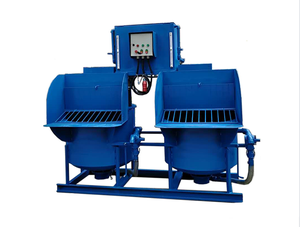 Dual-cylinder concrete mixer, 9.2 kW cement <b>mixing</b> drum, <b>equipped</b> with automatic filtration and three-way discharge functions - Product Image 2