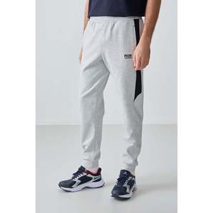 Pantalon de survêtement gris pour homme, coupe standard, taille élastique, décontracté, respirant, style jogging - Product Image 3