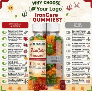 IronCare Gummies Fruity Soft <b>Chew</b> Vegan Gelatin Free Gummies with <b>Refreshing</b> Berry Flavor No Artificial Colors - Product Image 3