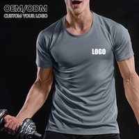 T-shirt formel à col rond personnalisé avec logo, respirant, à séchage rapide, tricoté, pour le sport, la gym, coupe confortable