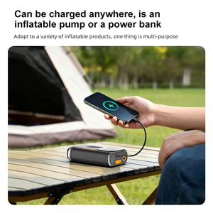 WOSEN 12V Emergency Jump Starter With Power Bank Digital Smart Clamp 150PSI Air <b>Pump</b> Car Motorcycle Bicycle Ball Tire Inflator - Product Image 6