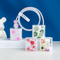 Nouvelle Housse de Protection pour Câble de Chargeur et Câble de Données, Étui de Protection de Luxe à Motif Floral, Protège-Câble pour Chargeur iPhone