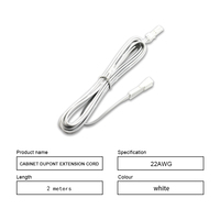 Connecteur de câble Dupont mâle à femelle 2Pin 1m 2m 3m LED armoire armoire lumière rallonge application d'alimentation