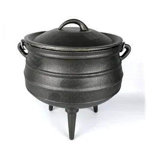 WHITE GREY CAST IRON SOUP POT 24 - Kitaces