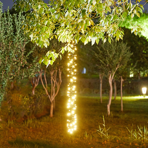 Cordon noir extérieur une traînée 3 LED étanche fée guirlande lumineuse pétard météore lampe décoration d'arbre de Noël lumière - Product Image 2