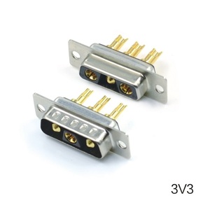 Conector Hembra D-<span class=keywords><strong>Sub</strong></span> 3W3 Combo con <span class=keywords><strong>Copa</strong></span> de Soldadura 20A de Contacto Mixto para Ensamblaje de Cables y Mazos de Cables - Product Image 5