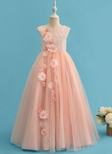 Vestido <span class=keywords><strong>de</strong></span> boda <span class=keywords><strong>de</strong></span> manga larga para niña, maxivestido <span class=keywords><strong>de</strong></span> comunión estándar, <span class=keywords><strong>de</strong></span> flores, último diseño - Product Image 6