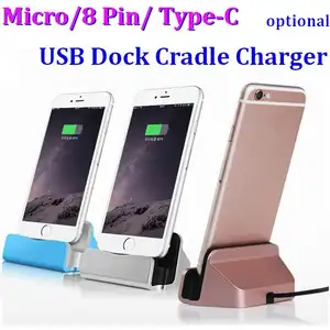 Type c Type-C Micro 8 pin Sync Data USB Dock Cradle Charger Stand Station Charging Dock For Samsung huawei iphone xiaomi