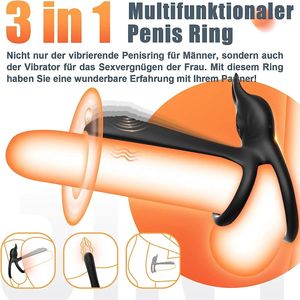 Anillo de bloqueo de esperma Control remoto Bloqueo eléctrico Anillo de esperma Estimulación de silicona Parejas Compartir Anillo vibrador - Product Image 6