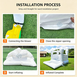 Mini château <span class=keywords><strong>gonflable</strong></span> commercial, maison <span class=keywords><strong>de</strong></span> rebond, bébé, PVC blanc, bâche, fosse à balles, comprend un souffleur d'<span class=keywords><strong>air</strong></span>, accessoires <span class=keywords><strong>de</strong></span> réparation - Product Image 6