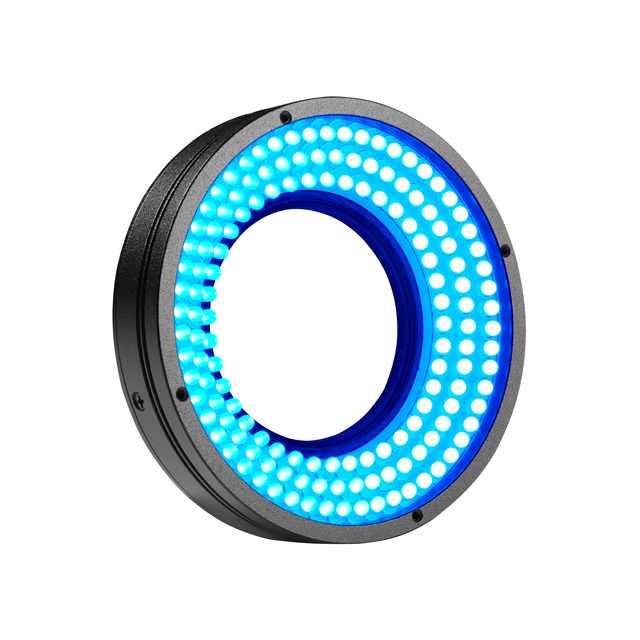 KCS-CKR-50-45 Machine Vision LED Working Light Dimmable 45 Degrees Low Angle 50mm Diameter with DC Power Supply for Vision Tasks