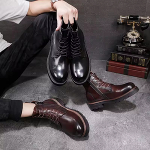S0068X Nuevos Zapatos de Hombre de Cuero Genuino, Estilo Formal, Sin Cordones, Camuflaje, Perla, Ligeros, Bordados, Moda Otoño - Product Image 4