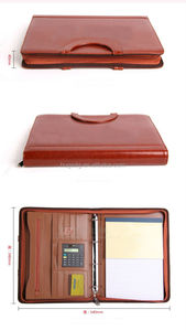 Zipper Business <strong>Portfolio</strong> <strong>Folder</strong> with Handle Notepad Calculator Portable Business Bag Organizer for Documents, Tablet - Product Image 4