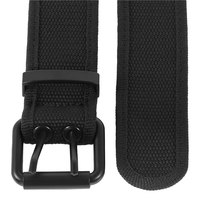 Ceinture tactique résistante à l'usure, légère, en toile, pour l'extérieur, couleur unie, décontractée, avec double œillet