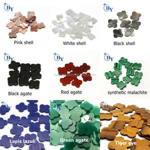 Gemma di Malachite Verde a Forma di Quadrifoglio Puro all'Ingrosso per Creazione di Gioielli - Product Image 4