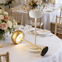 Lampe de bureau LED en fer de style nordique, rechargeable, à intensité variable par toucher, protection oculaire, pour salon, chambre, mariage, lampe de table en acrylique