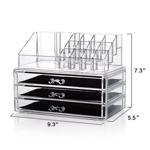 מוצרי קוסמטיקה מארגן מגירה שקוף <span class=keywords><strong>stackable</strong></span> תיבת תצוגה אקרילית - Product Image 3