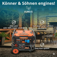 Générateur d'essence portable robuste 7 kW 7,3 kW 4 temps OHV 110 V 220 V monophasé avec démarrage à distance pour usage domestique et industriel 60 Hz DC