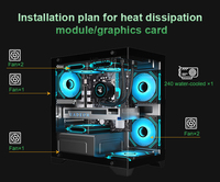 Boîtier PC Gaming Puissant Mid-Tower ATX, Supporte GPU 420mm & Refroidisseur CPU 165mm, 3x360mm Radiateur, USB 3.0 Type-C Frontal, 8 Ventilateurs DE