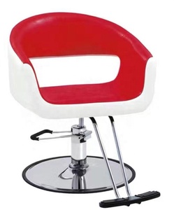 Güzellik salonu kuaför dükkanı salon kadın bej ve altın renk şık kaldırma saç kesim kuaför sandalyesi - Product Image 4