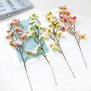 Branche de fleurs de cerisier artificielles 30cm-100cm, fleurs en soie, décoration de mariage et de maison, bouquet rose et blanc - Product Image 3