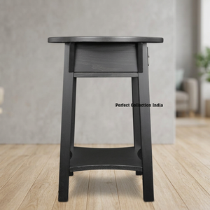 Modern Sleek Slate Black Wooden Convertible Coffee <b>Table</b> USB Ports Living Room Bedroom Hotel <b>Bar</b>-round Design Comfortable Drawer - Product Image 4