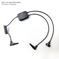 Cable divisor GPS táctico en espiral QCNV 1 a 2 para imágenes térmicas NVG para configuraciones de fusión de visión nocturna de doble dispositivo