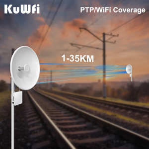 30-35KM KuWFi 5.8G 900Mbps IPv6ポイントツーマルチポイント長距離IP67防水工業用ワイヤレスブリッジ屋外用 - Product Image 1