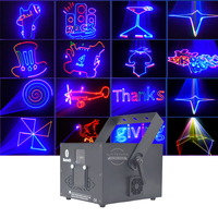 Projecteur de scène à tête mobile 4-en-1 5W haute puissance RGB avec animation laser/DMX/son/auto pour discothèques, DJ et événements en entrepôt