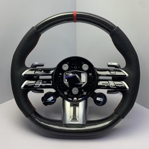Volant sport personnalisé Mercedes AMG Dragonfly en fibre de carbone et cuir pour G-Class W463 G63 G500, fonctions complètes - Product Image 4